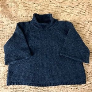 Loft Navy mock neck warm sweater sz L
